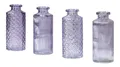 Produktbild: Levandeo® Dekovase, 4er Set Vase Lila H13cm Glas Blumenvase Tischdeko Frühling