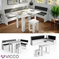 Produktbild: Eckbankgruppe Roman Weiß 210x150cm Esszimmergruppe Eckbank Sitzgruppe Vicco
