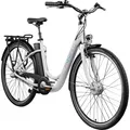 Produktbild: Agon Aurora 28 Zoll Tiefeinsteiger E Bike Citybike Pedelec 3 Gang telegrey 48cm