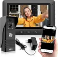 Produktbild: VDP Alpha+ Video Türsprechanlage TUYA WiFi Drahtlos 7 Zoll Farbmonitor Schwarz Clever