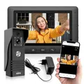 Produktbild: EURA VDP-45A3-TY Alpha+ TUYA Video-Türsprechanlage Gegensprechanlage WiFi, 4 Draht, 7-Zoll-Farbmonitor, Schwarz