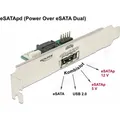 Produktbild: Delock Slotblech 1 x eSATApd 5 V / 12 V (63921)