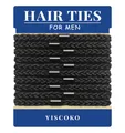 Produktbild: YISCOKO haargummi herren,haarband herren,haargummis für männer,haarreifen männer,haargummi schwarz-geflochtenes stirnband für dutts,lockiges,dickes, dichtes Haar, elastische.(10 Stück, Black)
