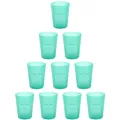 Produktbild: Engelland - 10 x Plastikbecher, Trinkbecher, Hell-Grün, Frostoptik, 250 ml, mit Eichstrich, bruchfest, stapelbar, Mehrweg, Kunststoff, wiederverwendbar, Party-Becher, Trink-Glas