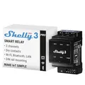 Produktbild: Shelly Pro 3 - WLAN & LAN Smart-Relais-Schalter, Ein- & Dreiphasig, 3 Kanal, 16A, Potenzialfreie Kontakte, Garagentor & Beleuchtung, Hutschiene, Heimautomatisierung, Kein Hub Erforderlich