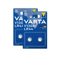 Produktbild: 2x Varta V13GA / LR44 Alkaline Knopfzelle 3V AG13 155mAh 1,5V 2er Blister