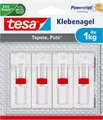 Produktbild: 4 tesa Klebenagel für Tapeten und Putz verstellbar Powerstrips Nagel