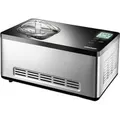 Produktbild: Eismaschine Gusto edelstahl/schwarz, für 2.000ml Eiscreme, 180 Watt Kompressor