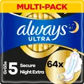 Produktbild: Always Ultra Secure Night Extra (64 x) (8006540546253)