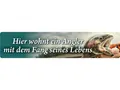 Produktbild: Blechschild Straßenschild Hier wohnt ein Angler 46x10 cm STR 184