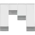 Produktbild: Kurzgardinenset, Anthrazit, Grau, Weiß, Textil, Graphik, 120x100 cm, Oeko-Tex® Standard 100, mit Beschwerungsstab, Öffnung für Beschwerungsstab, Wohntextilien, Gardinen & Vorhänge, Fertiggardinen, Scheibengardinen