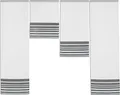 Produktbild: Experience by Omega 4er Mini Flächenvorhang Set Anthrazit 4028 I 4 Teile I Scheibengardine Gesamtbreite 120 cm (4x30cm) I Höhe 100/60/40/100cm, 4028 02
