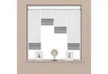 Produktbild: EXPERIENCE Scheibengardine 3er Set Miniflächen Scheibengardine Küchengardine Tunnelzug Fensterspitze Flächenvorhang mit Umhang Weiß Anthrazit Petrol Bistrogardine, Store