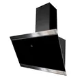 Produktbild: Respekta Dunstabzugshaube kopffrei / Dunstabzugshaube schräg 60 cm / Glasschirm mit Edelstahlrahmen in Schwarz / Abluft - und Umluftfunktion / CH89060S / A++ / 39–59 dB