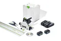 Produktbild: Festool Akku-Tauchsäge TSC 55 5,0 KEBI-Plus/XL-FS (mit Akkupacks, Schnellladegerät, Kreissägeblatt, Splitterschutz, Staubfangbeutel, Innensechskantschlüssel, Führungsschiene), im Systainer
