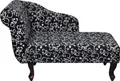Produktbild: vidaXL Chaiselongue Schwarz und Weiß Stoff
