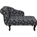 Produktbild: vidaXL Chaiselongue Schwarz und Weiß Stoff