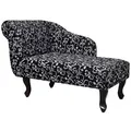 Produktbild: vidaXL Chaiselongue Schwarz und Weiß Stoff