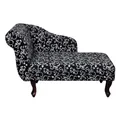 Produktbild: vidaXL Chaiselongue, Liegesofa Schwarz und Weiß Stoff
