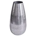 Produktbild: Elegante Vase Orient 49cm Silber Hammerschlag Design Blumenvase Wohnaccessoire Dekovase Dekoration
