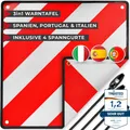 Produktbild: ATHELON®Warntafel Warnschild für Italien, Spanien & Portugal reflektierend 3in1