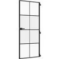 Produktbild: vidaXL Innentür Schlank Schwarz 83x201,5 cm Hartglas und Aluminium 155126