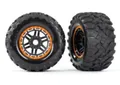 Produktbild: Traxxas 8972T Reifen und Felgen Orange Maxx 5,5 x 2,8 – 2,7