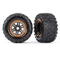 Produktbild: Traxxas 8972T Reifen auf Felge montiert Felge schwarz/orange Maxx All-Terrain