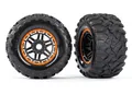 Produktbild: Traxxas - Reifen auf Felge montiert Felge schwarz/orange Maxx All-Terrain