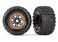 Produktbild: Traxxas Reifen auf Felge montiert Felge schwarz/orange (2) Maxx All-Terrain 8972