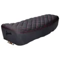 Produktbild: Sitzbank Kit Schmitt Raute gesteppt, schwarz/rot - Premium für Simson S50, S51,