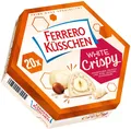 Produktbild: Ferrero Küsschen White Crispy - 20 Stück - Weisse Schokolade Pralinen - 172g