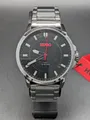 Produktbild: HUGO 1530246 Analog Quarzuhr Herrenuhr Edelstahlarmband 43 mm silber/ schwarz