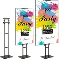 Produktbild: VEVOR Posterständer, höhenverstellbar bis zu 190,5 cm, doppelseitiger, robuster Sockel-Schilderhalter, bodenstehender Schilderhalter, Bannerständer mit stoßdämpfender Basis zur Präsentation, für Tafel