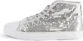 Produktbild: Pailletten Schuhe Silber Glitzer Damen & Herren Designer Schnuerer Gr. 40