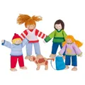 Produktbild: Goki Biegepuppen Camping-Familie 11 cm 5-teilig Spielpuppen Weichkörperpuppen