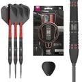 Produktbild: Target Scope Swiss Point Steeldarts, 90% Tungsten Dart-Set, Barrel 02-24G | Steeldarts Set, Darts in Rot & Schwarz, Profi Dart-Set mit Swiss Points & Tool