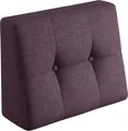 Produktbild: sunnypillow Palettenkissen Palettenauflage Palettenpolster Palettensofa Sitzkissen Rückenlehne gesteppt Seitenkissen 60x40x20/10cm Purple