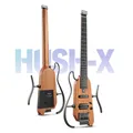 Produktbild: Donner HUSH-X E-Gitarre Bausatz Federleichte Headless-Gitarre mit Rahmen Gigbag