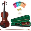 Produktbild: Classic Cantabile VP-100 Violinenset 4/4 (Einsteiger/Schülerinstrument, Geige, Boden & Zargen aus Ahorn, Massive Fichtenholz Decke, inkl. Etui, Bogen und Kolofonium)