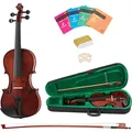 Produktbild: Geige Violine 4/4 Set Natur Fichte Ahorn Karbonfaser Softcase Palisander Bogen
