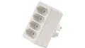 Produktbild: Rozgałęźnik 4-gniazdowy - 4x2P-euro, bez uziemienia, biały / 12738