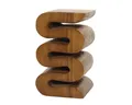 Produktbild: Oriental Galerie Blumenhocker Holz Hocker geschwungen 50 cm Hellbraun (1 St)