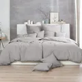 Produktbild: Hahn Renforce Bettwäsche 200x200  stonewashed kitt steingrau 123061-722