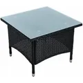 Produktbild: Estexo - Beistelltisch Tisch Polyrattan Gartentisch Rattan Balkontisch Teetisch Schwarz