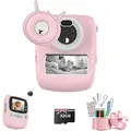 Produktbild: Fine Life Pro Kinderkamera, 30MP Sofortbildkamera WiFi 1080P Selfie Digitalkamera 2,4 Zoll mit 32GB TFKarte, Geschenk für Jungen Mädchen, rosa - Rosa