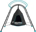 Produktbild: TP Toys Stahl Klettergerüst mit Hängesessel UFO Schwarz/Blau 122x217x201 cm