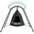 Produktbild: TP Toys Stahl Klettergerüst mit Hängesessel UFO Schwarz/Blau 122x217x201 cm - Schwarz