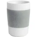 Produktbild: KAHLA Becher touch! henkelloser Becher mit Samt-Banderole, 1-tlg., Porzellan, Made in Germany grau 350 ml | Ø 7.7 cm x 11.3 cm