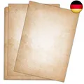 Produktbild: Vintage Briefpapier hell 100 Blatt im DIN A4 Format - beidseitig bedruckt in